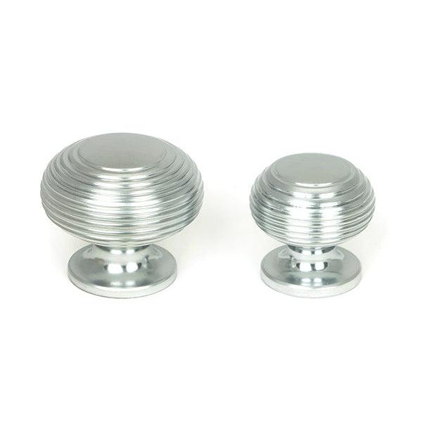 Satin Chrome Beehive Cabinet Knob 30mm | From The Anvil-Cabinet Knobs-Yester Home