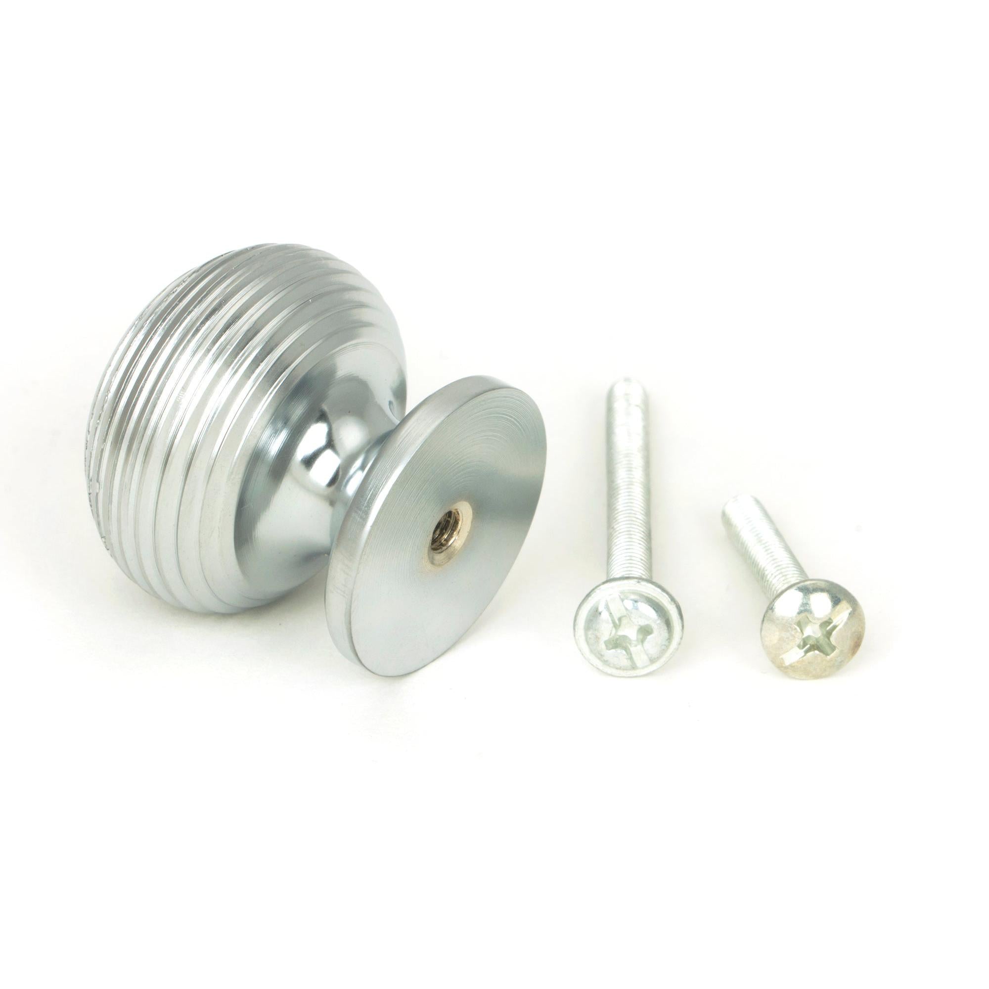 Satin Chrome Beehive Cabinet Knob 30mm | From The Anvil - Cabinet Knobs - From The Anvil - Yester Home