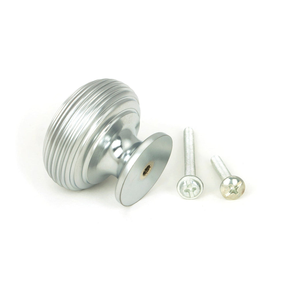 Satin Chrome Beehive Cabinet Knob 40mm | From The Anvil-Cabinet Knobs-Yester Home