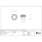 Satin Chrome Beehive Cabinet Knob 40mm | From The Anvil - Cabinet Knobs - From The Anvil - Yester Home