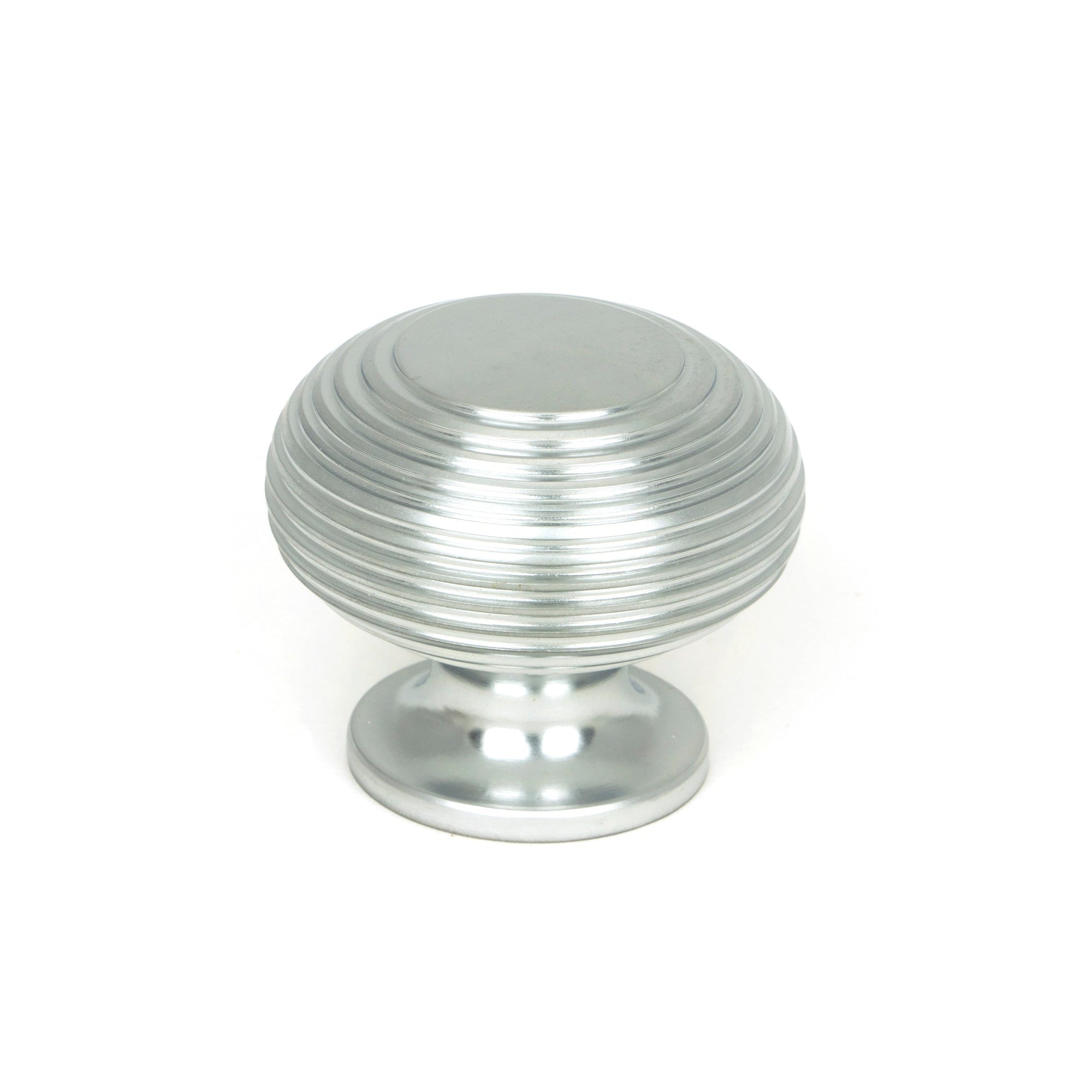 Satin Chrome Beehive Cabinet Knob 40mm | From The Anvil-Cabinet Knobs-Yester Home