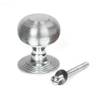 Satin Chrome Beehive Centre Door Knob | From The Anvil - Centre Door Knobs - From The Anvil - Yester Home