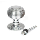 Satin Chrome Beehive Centre Door Knob | From The Anvil-Centre Door Knobs-Yester Home
