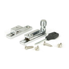 Satin Chrome Beehive Quadrant Fastener - Narrow | From The Anvil-Quadrant Fasteners-Yester Home