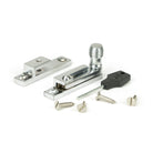 Satin Chrome Beehive Quadrant Fastener - Narrow | From The Anvil - Quadrant Fasteners - From The Anvil - Yester Home