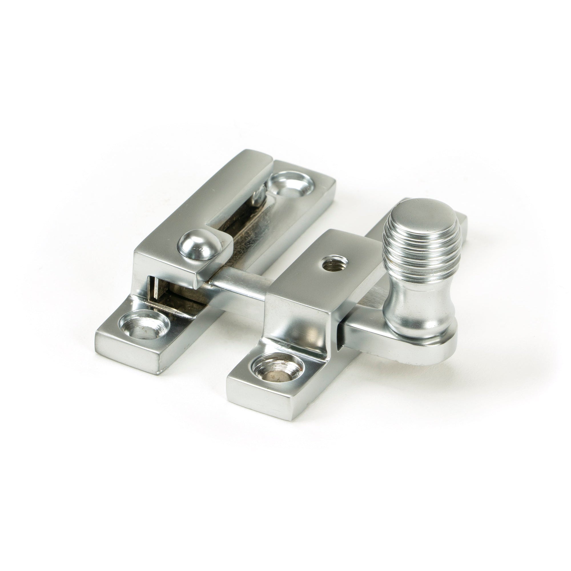 Satin Chrome Beehive Quadrant Fastener - Narrow | From The Anvil-Quadrant Fasteners-Yester Home