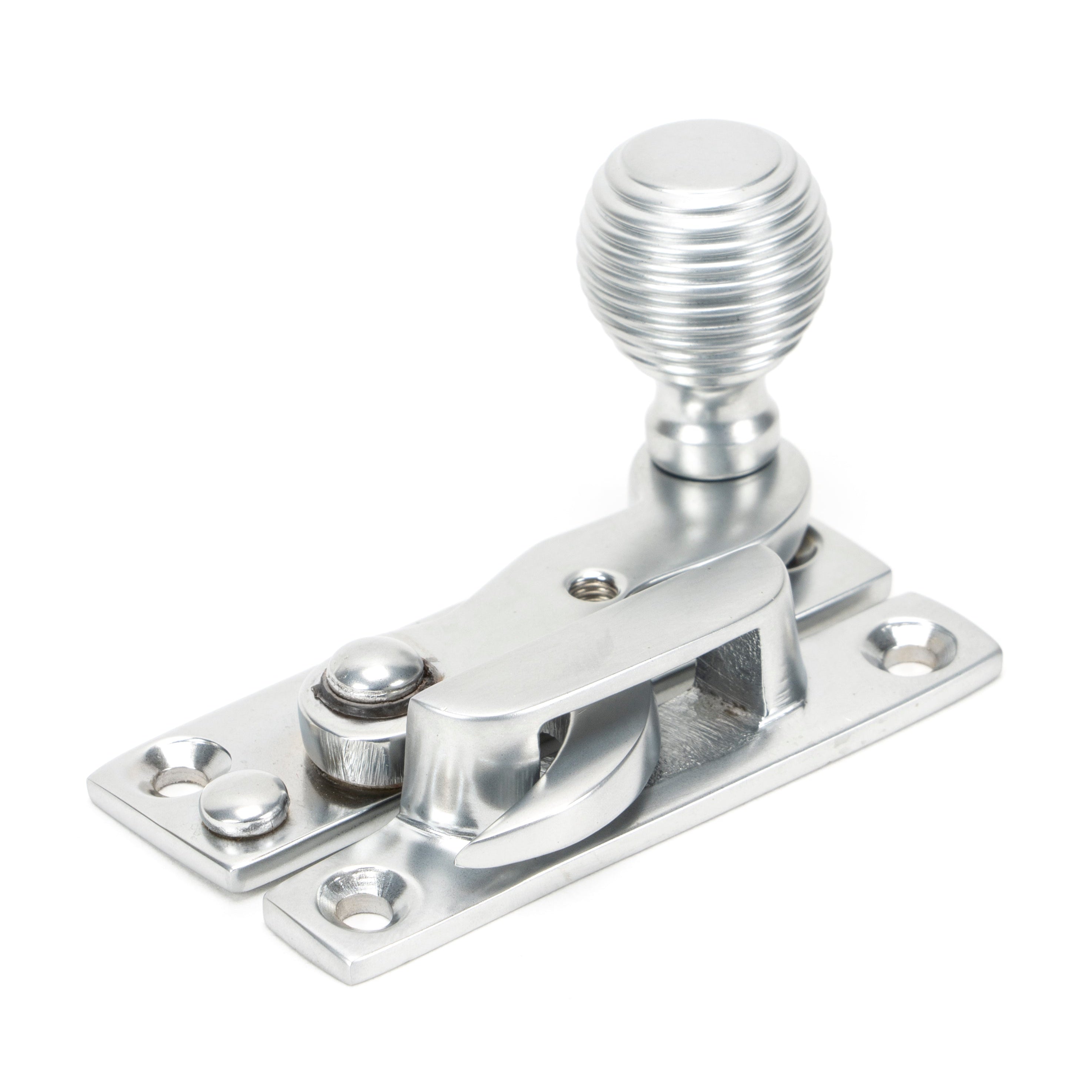Satin Chrome Beehive Sash Hook Fastener | From The Anvil-Sash Hook Fasteners-Yester Home