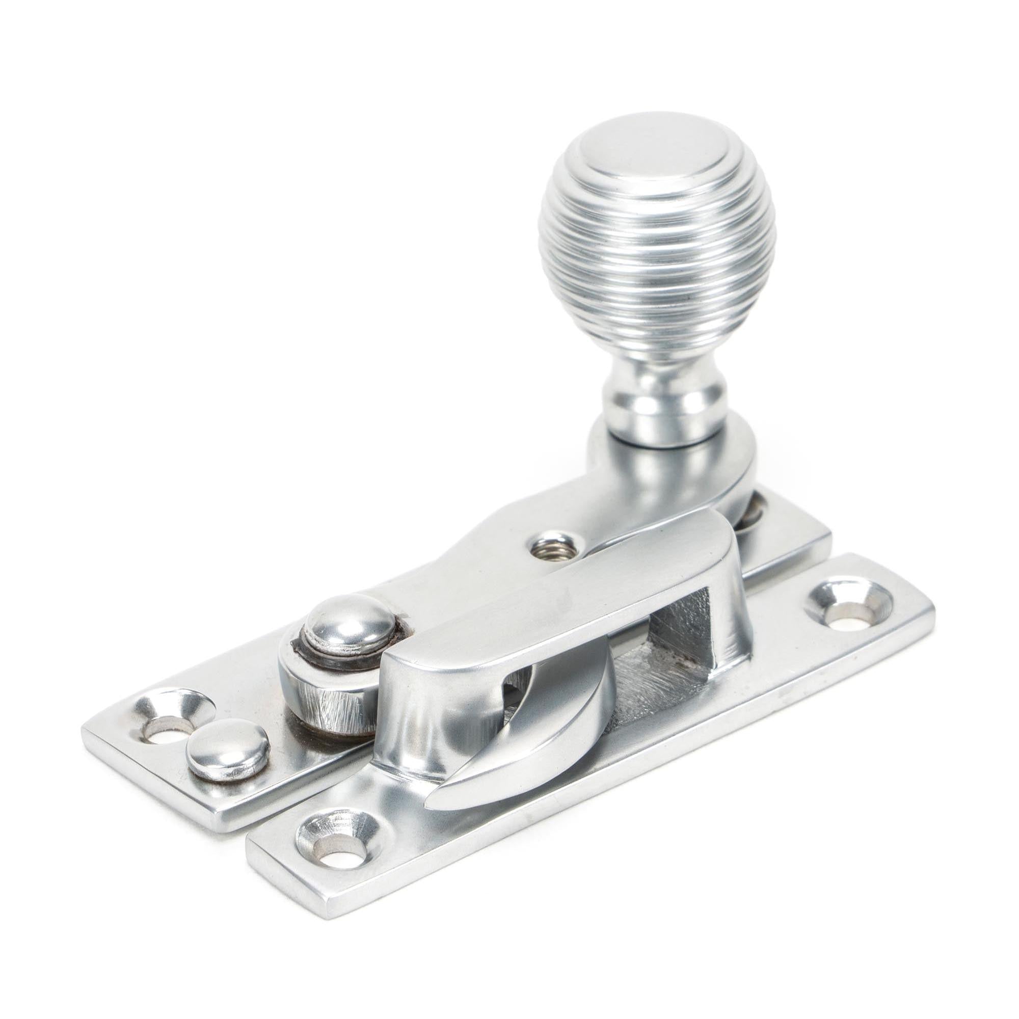 Satin Chrome Beehive Sash Hook Fastener | From The Anvil - Sash Hook Fasteners - From The Anvil - Yester Home