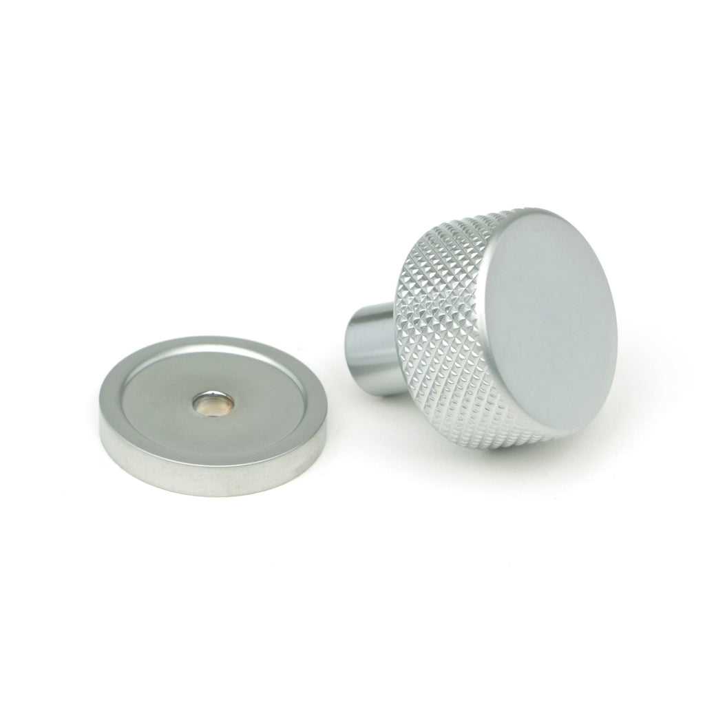 Satin Chrome Brompton Cabinet Knob - 25mm (Plain) | From The Anvil-Cabinet Knobs-Yester Home