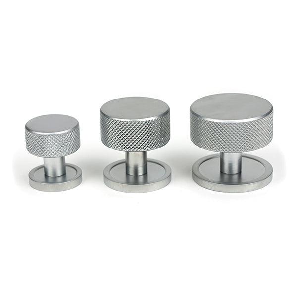 Satin Chrome Brompton Cabinet Knob - 25mm (Plain) | From The Anvil-Cabinet Knobs-Yester Home