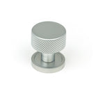 Satin Chrome Brompton Cabinet Knob - 25mm (Plain) | From The Anvil-Cabinet Knobs-Yester Home