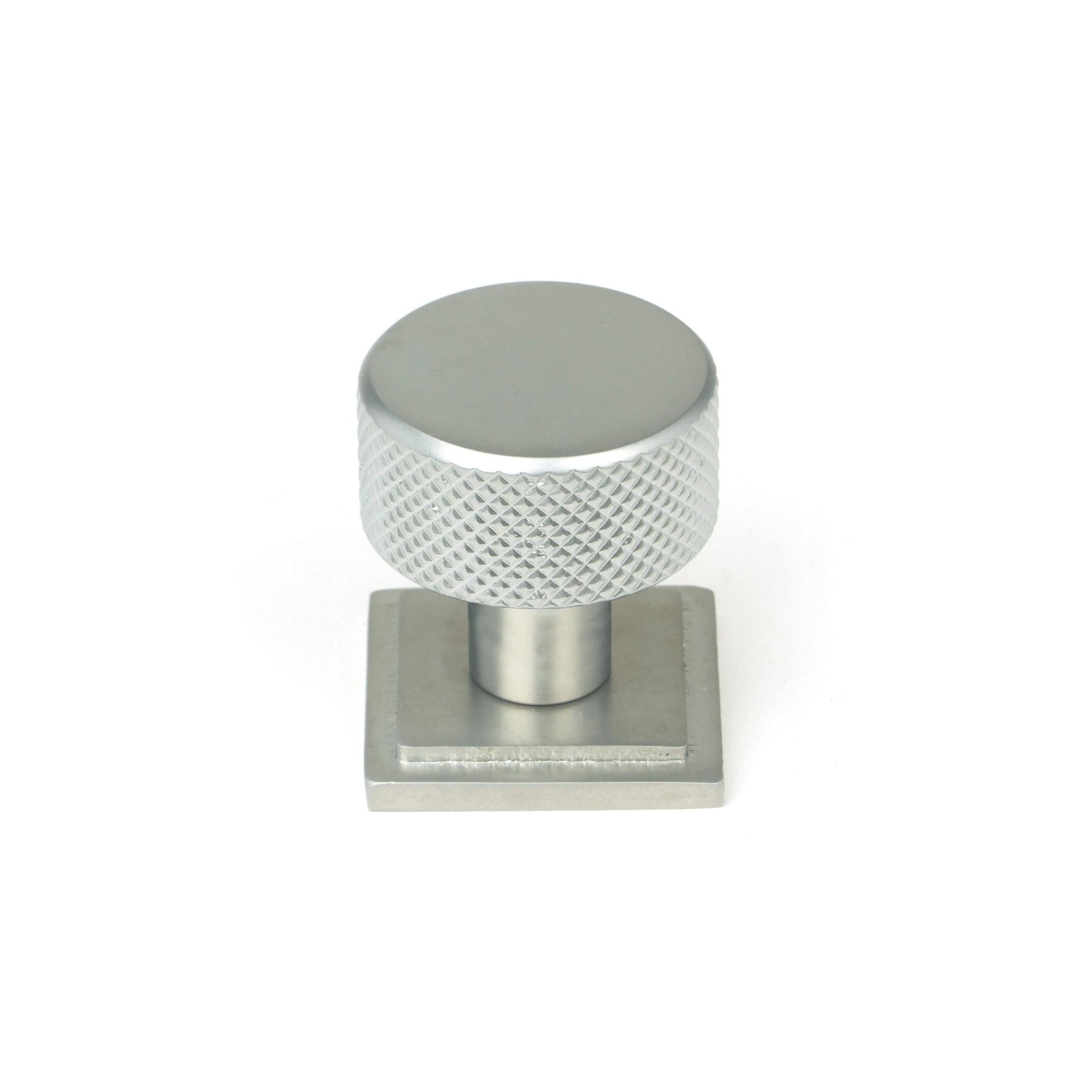Satin Chrome Brompton Cabinet Knob - 25mm (Square) | From The Anvil - Cabinet Knobs - From The Anvil - Yester Home