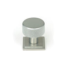 Satin Chrome Brompton Cabinet Knob - 25mm (Square) | From The Anvil-Cabinet Knobs-Yester Home