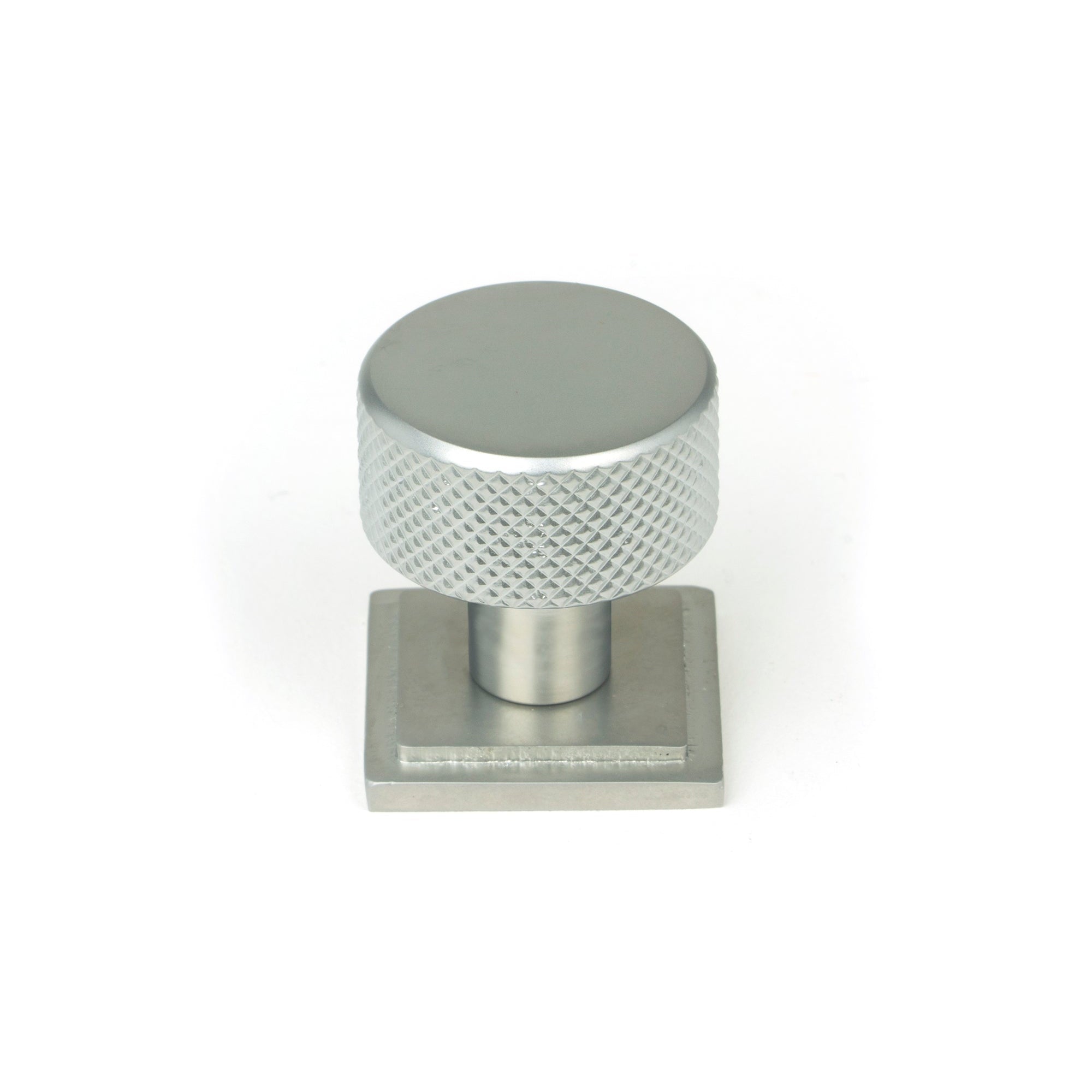 Satin Chrome Brompton Cabinet Knob - 25mm (Square) | From The Anvil-Cabinet Knobs-Yester Home