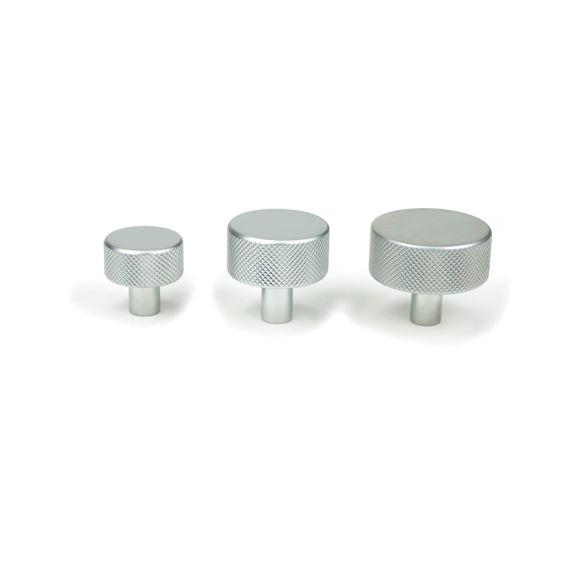 Satin Chrome Brompton Cabinet Knob - 32mm (No rose) | From The Anvil - Cabinet Knobs - From The Anvil - Yester Home