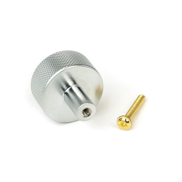 Satin Chrome Brompton Cabinet Knob - 32mm (No rose) | From The Anvil-Cabinet Knobs-Yester Home