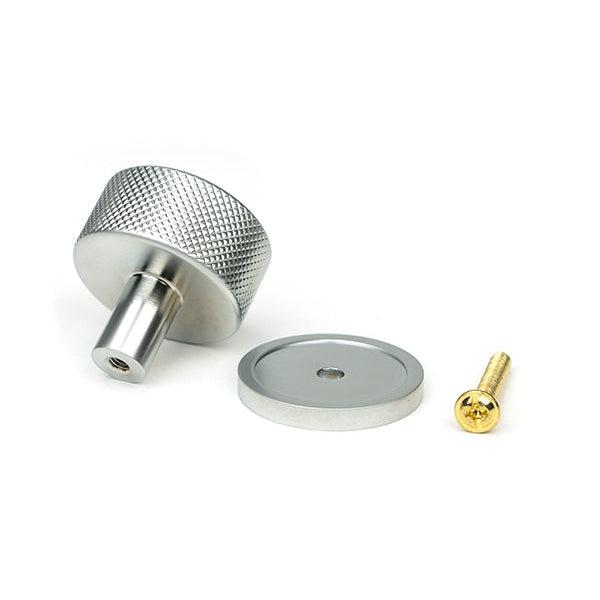 Satin Chrome Brompton Cabinet Knob - 32mm (Plain) | From The Anvil-Cabinet Knobs-Yester Home