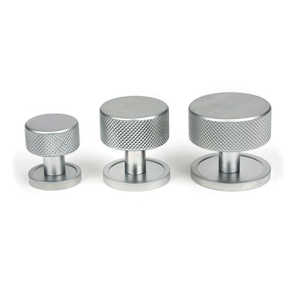 Satin Chrome Brompton Cabinet Knob - 32mm (Plain) | From The Anvil-Cabinet Knobs-Yester Home