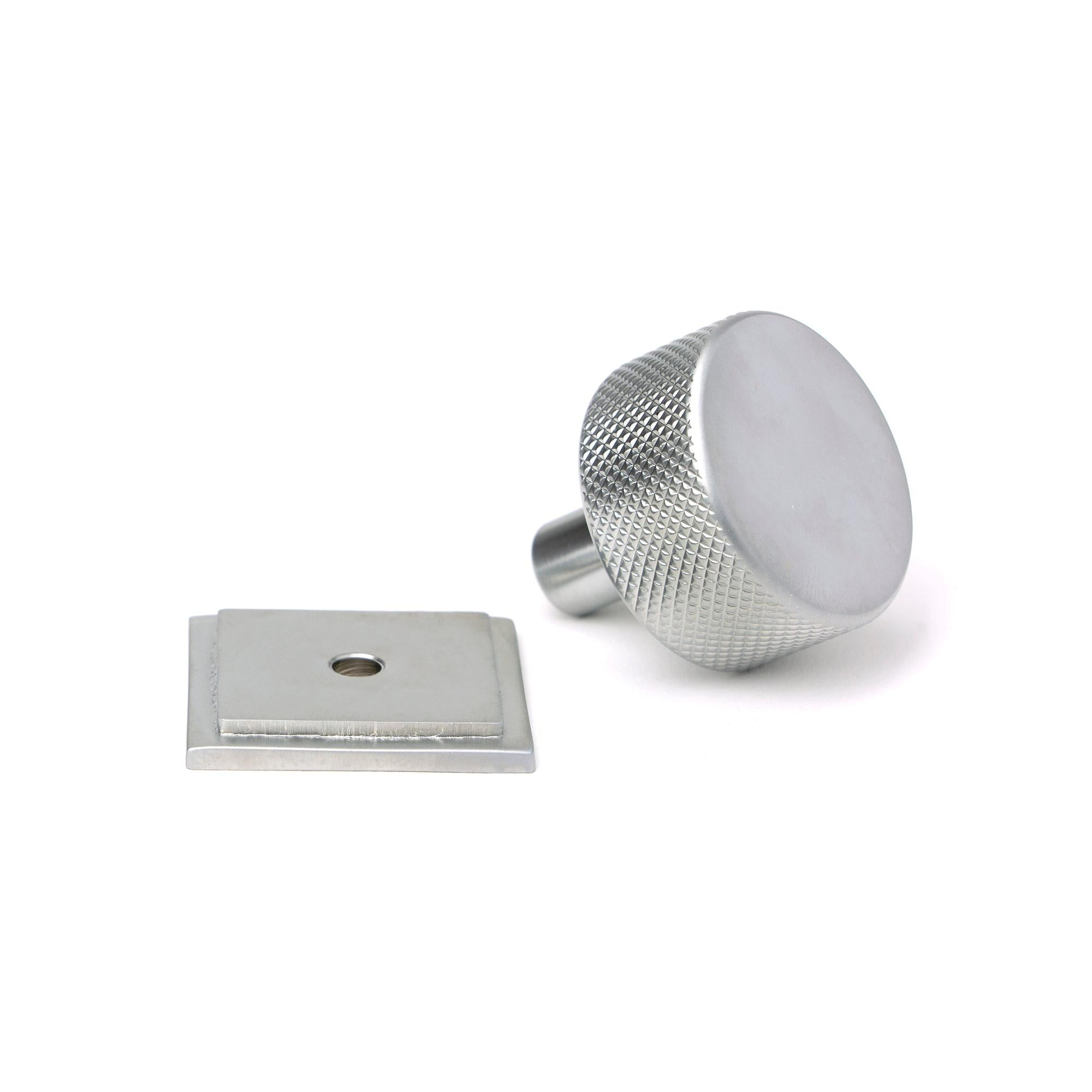Satin Chrome Brompton Cabinet Knob - 32mm (Square) | From The Anvil - Cabinet Knobs - From The Anvil - Yester Home