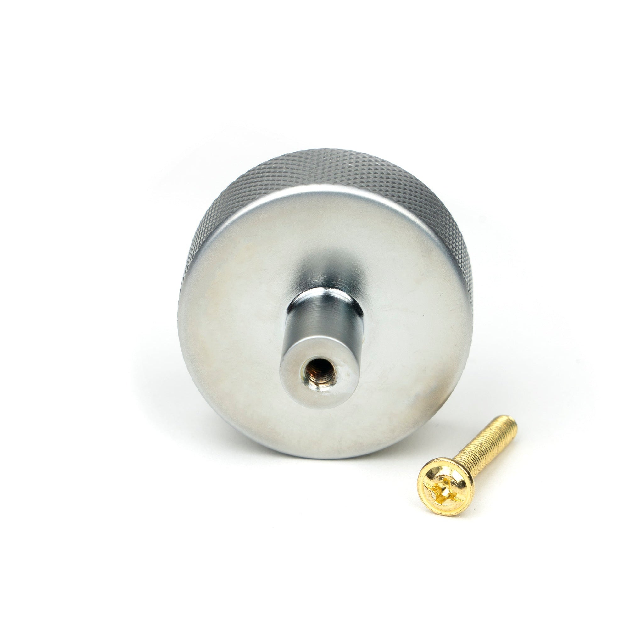 Satin Chrome Brompton Cabinet Knob - 38mm (No rose) | From The Anvil-Cabinet Knobs-Yester Home