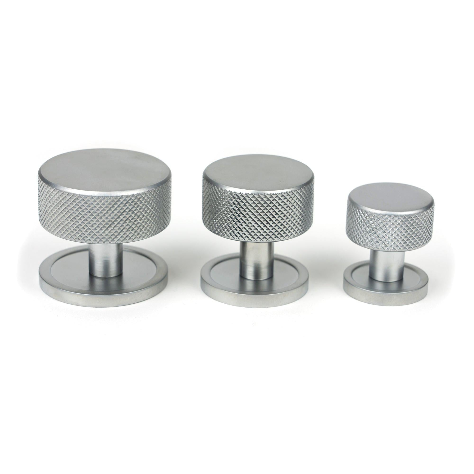 Satin Chrome Brompton Cabinet Knob - 38mm (Plain) | From The Anvil - Cabinet Knobs - From The Anvil - Yester Home