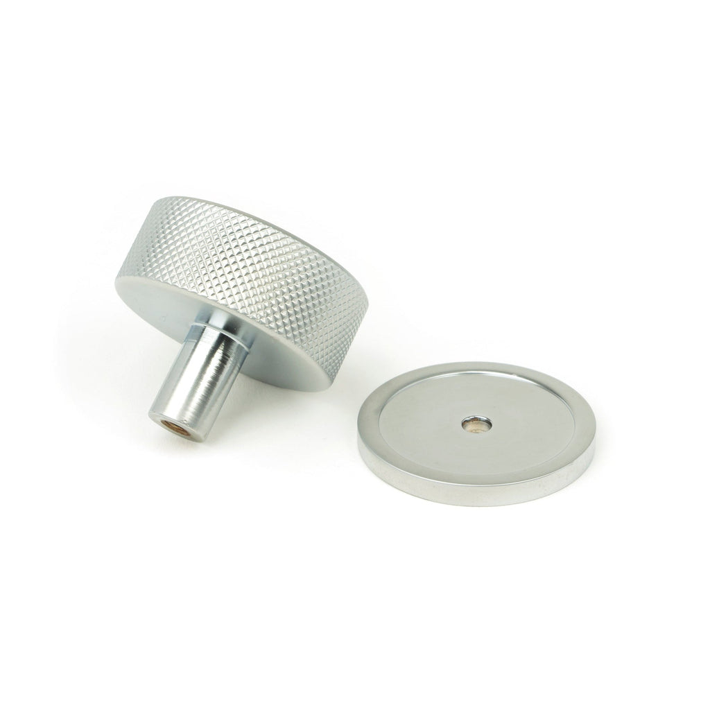 Satin Chrome Brompton Cabinet Knob - 38mm (Plain) | From The Anvil-Cabinet Knobs-Yester Home