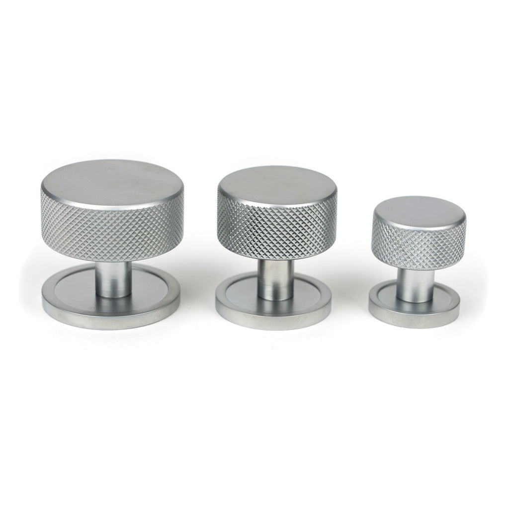 Satin Chrome Brompton Cabinet Knob - 38mm (Plain) | From The Anvil-Cabinet Knobs-Yester Home