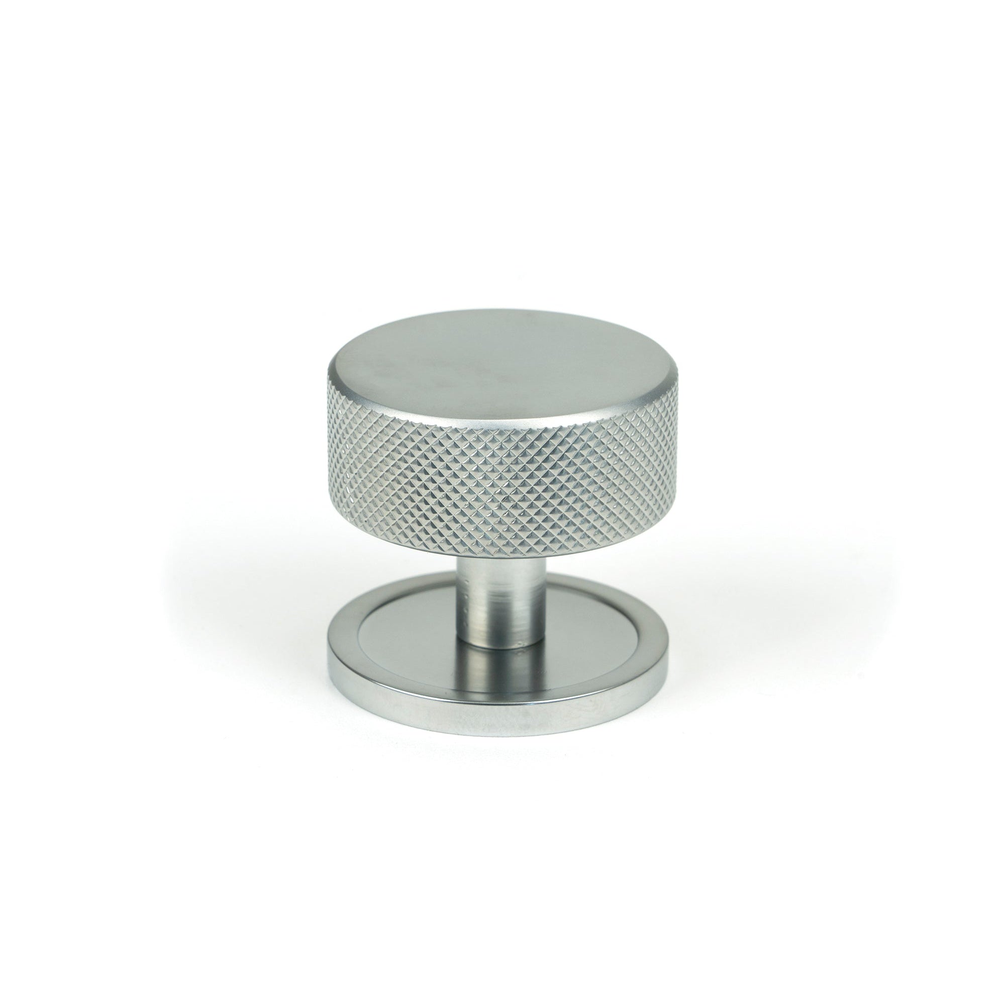 Satin Chrome Brompton Cabinet Knob - 38mm (Plain) | From The Anvil-Cabinet Knobs-Yester Home