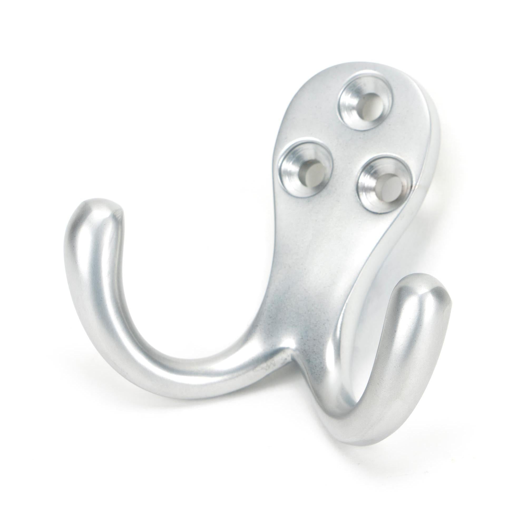 Satin Chrome Celtic Double Robe Hook | From The Anvil - Coat Hooks - From The Anvil - Yester Home