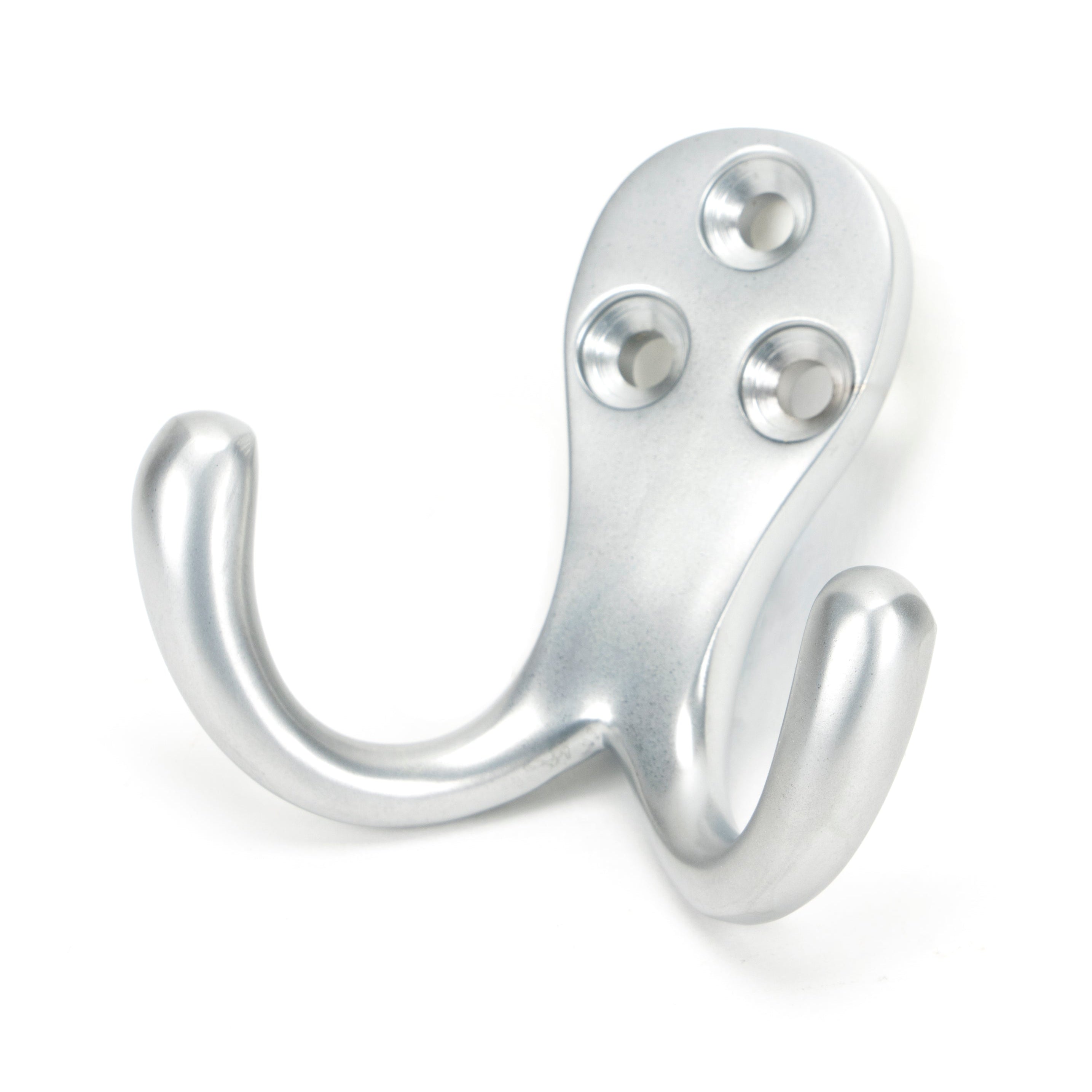Satin Chrome Celtic Double Robe Hook | From The Anvil-Coat Hooks-Yester Home