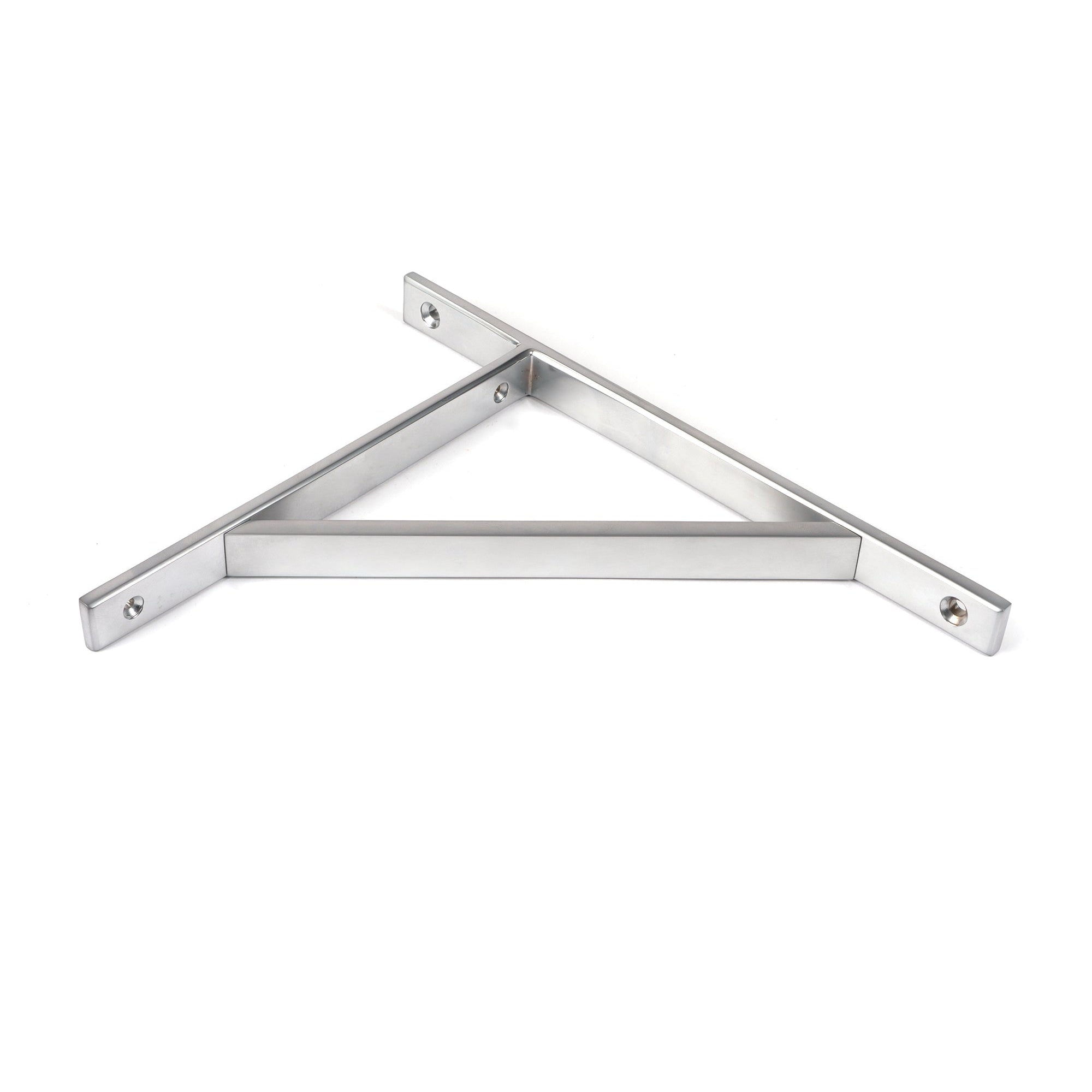 Satin Chrome Chalfont Shelf Bracket (260mm x 200mm) | From The Anvil-Shelf Brackets-Yester Home