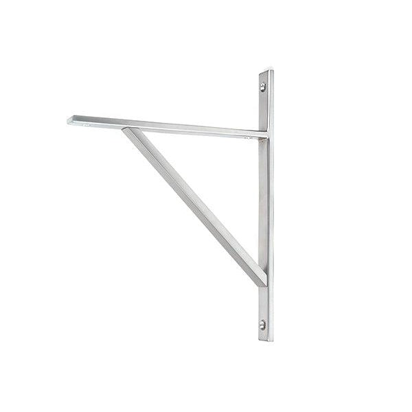 Satin Chrome Chalfont Shelf Bracket (260mm x 200mm) | From The Anvil-Shelf Brackets-Yester Home