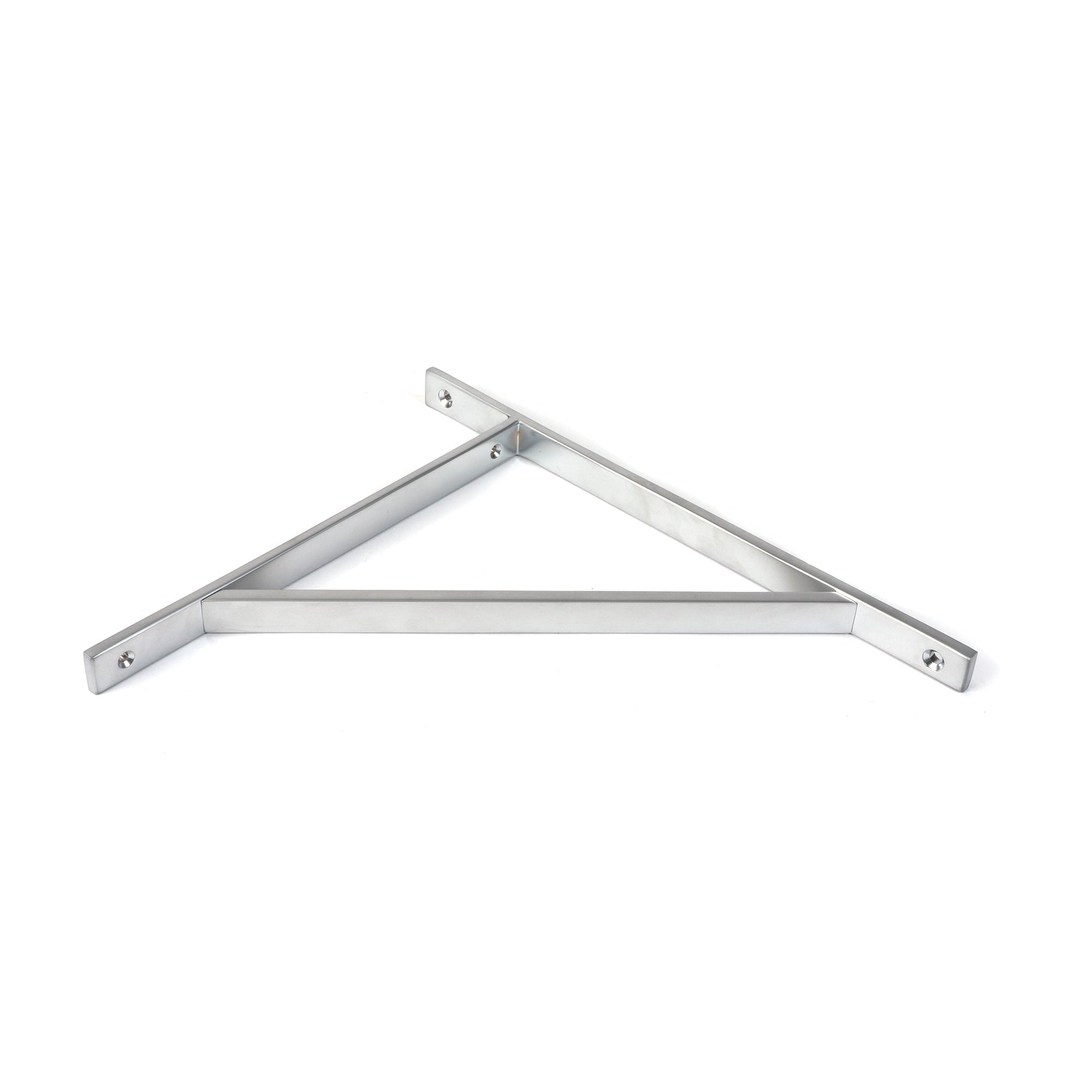 Satin Chrome Chalfont Shelf Bracket (314mm x 250mm) | From The Anvil-Shelf Brackets-Yester Home