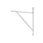 Satin Chrome Chalfont Shelf Bracket (314mm x 250mm) | From The Anvil-Shelf Brackets-Yester Home