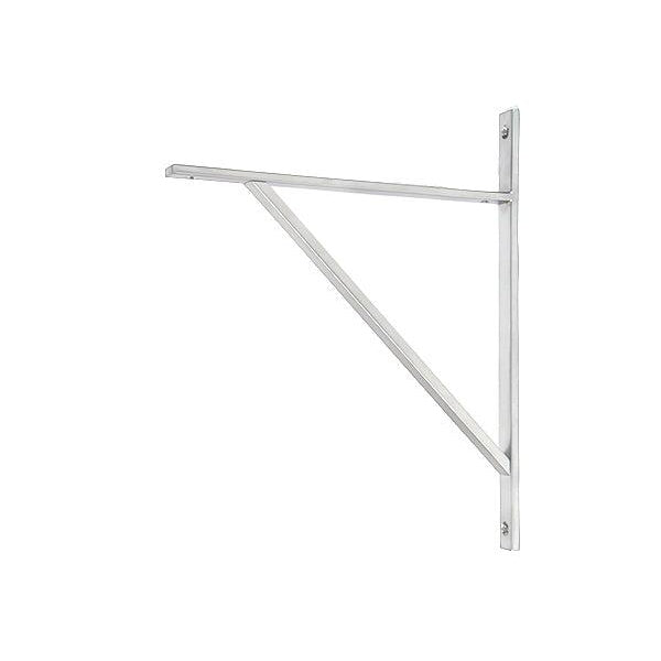 Satin Chrome Chalfont Shelf Bracket (314mm x 250mm) | From The Anvil-Shelf Brackets-Yester Home