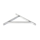 Satin Chrome Chalfont Shelf Bracket (314mm x 250mm) | From The Anvil-Shelf Brackets-Yester Home