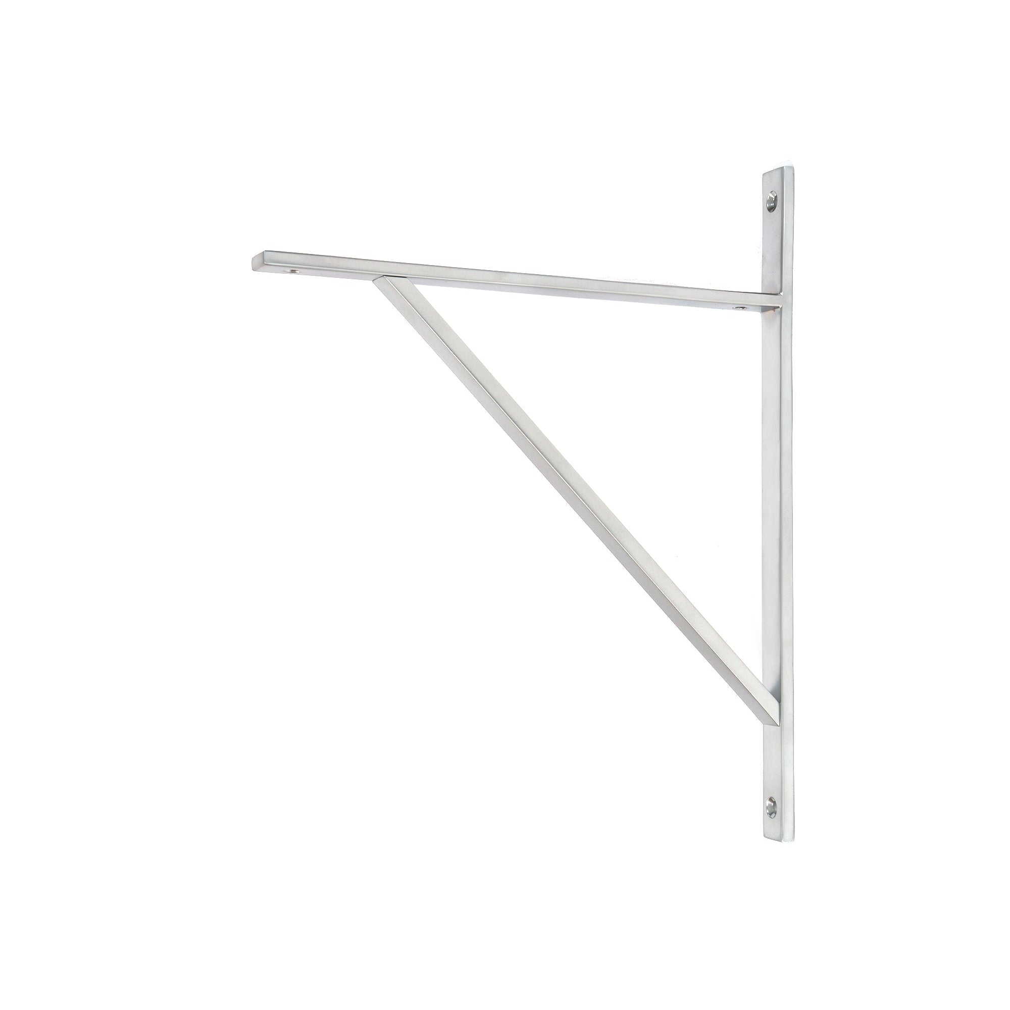 Satin Chrome Chalfont Shelf Bracket (314mm x 250mm) | From The Anvil-Shelf Brackets-Yester Home