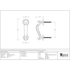 Satin Chrome Doctors Door Knocker | From The Anvil-Bolt-Through Door Knockers-Yester Home