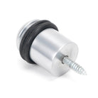Satin Chrome Floor Mounted Door Stop | From The Anvil-Door Stops-Yester Home