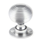 Satin Chrome Heavy Beehive Mortice/Rim Knob Set | From The Anvil - Mortice Knobs - From The Anvil - Yester Home