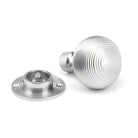 Satin Chrome Heavy Beehive Mortice/Rim Knob Set | From The Anvil - Mortice Knobs - From The Anvil - Yester Home