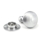 Satin Chrome Heavy Beehive Mortice/Rim Knob Set | From The Anvil-Mortice Knobs-Yester Home