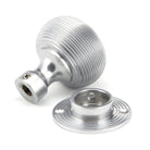 Satin Chrome Heavy Beehive Mortice/Rim Knob Set | From The Anvil-Mortice Knobs-Yester Home