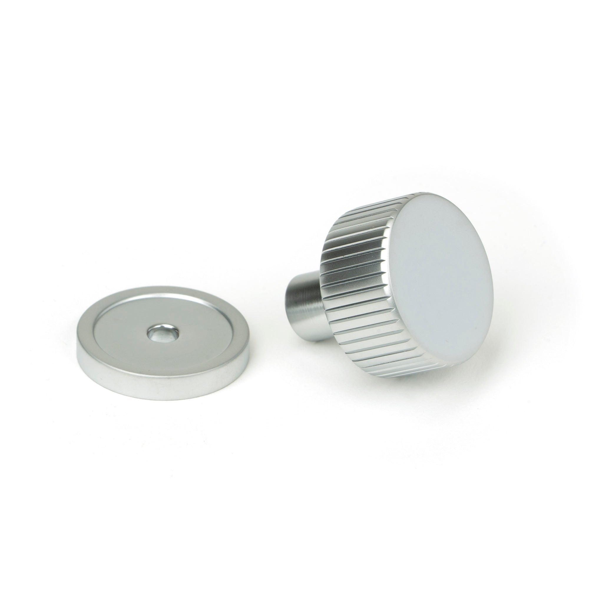 Satin Chrome Judd Cabinet Knob - 25mm (Plain) | From The Anvil-Cabinet Knobs-Yester Home