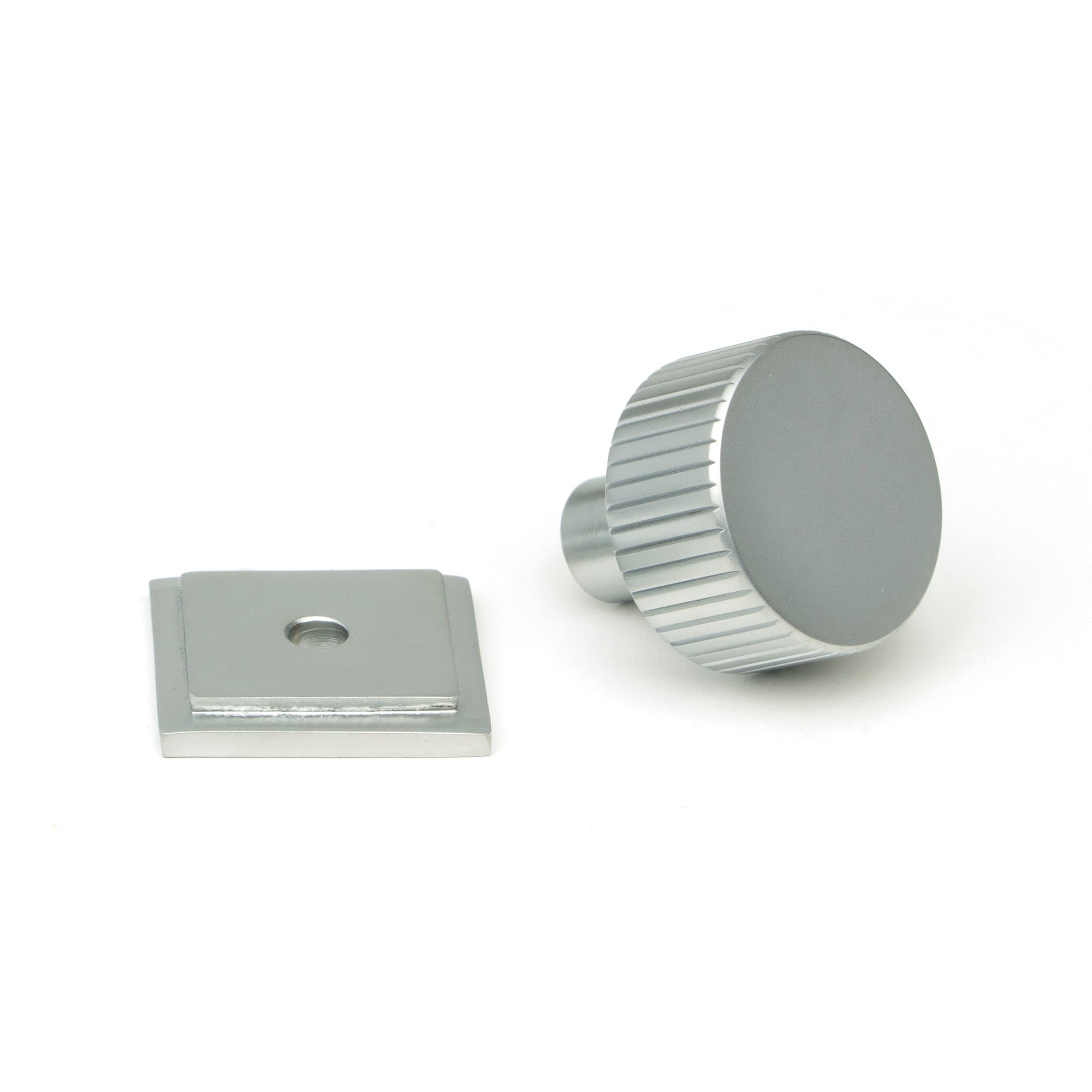Satin Chrome Judd Cabinet Knob - 25mm (Square) | From The Anvil-Cabinet Knobs-Yester Home
