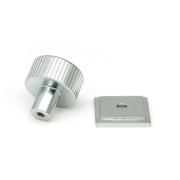 Satin Chrome Judd Cabinet Knob - 25mm (Square) | From The Anvil-Cabinet Knobs-Yester Home