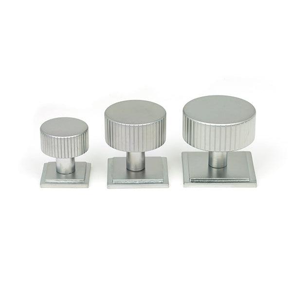 Satin Chrome Judd Cabinet Knob - 25mm (Square) | From The Anvil-Cabinet Knobs-Yester Home