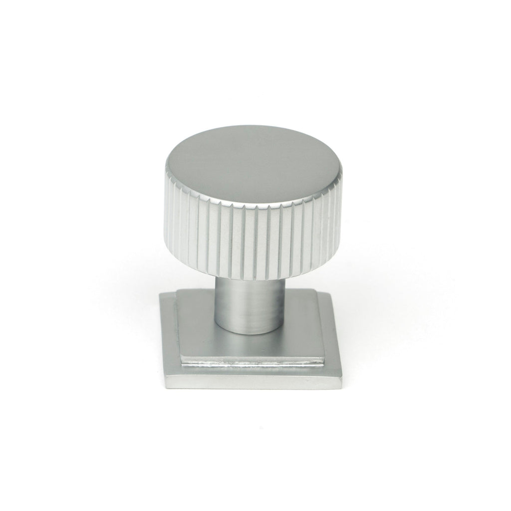 Satin Chrome Judd Cabinet Knob - 25mm (Square) | From The Anvil-Cabinet Knobs-Yester Home
