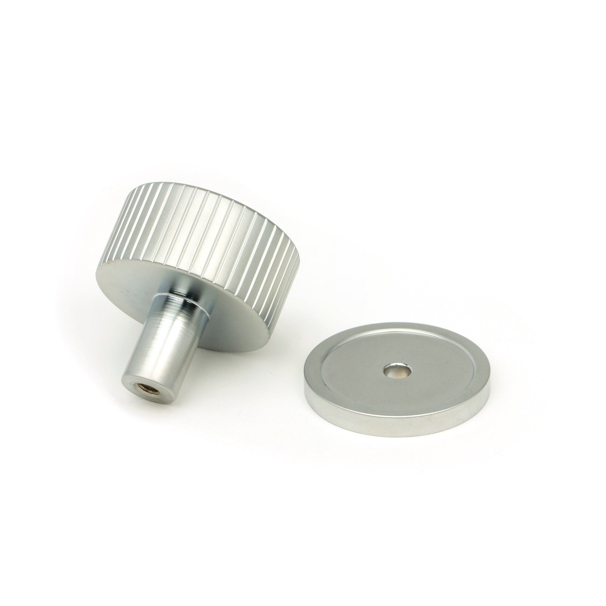 Satin Chrome Judd Cabinet Knob - 32mm (Plain) | From The Anvil-Cabinet Knobs-Yester Home