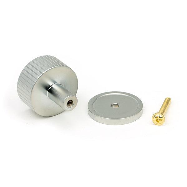 Satin Chrome Judd Cabinet Knob - 32mm (Plain) | From The Anvil-Cabinet Knobs-Yester Home